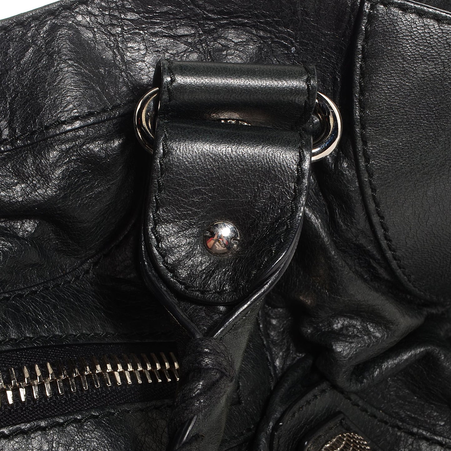 Agneau Giant 21 Silver Hardware Part Time Black