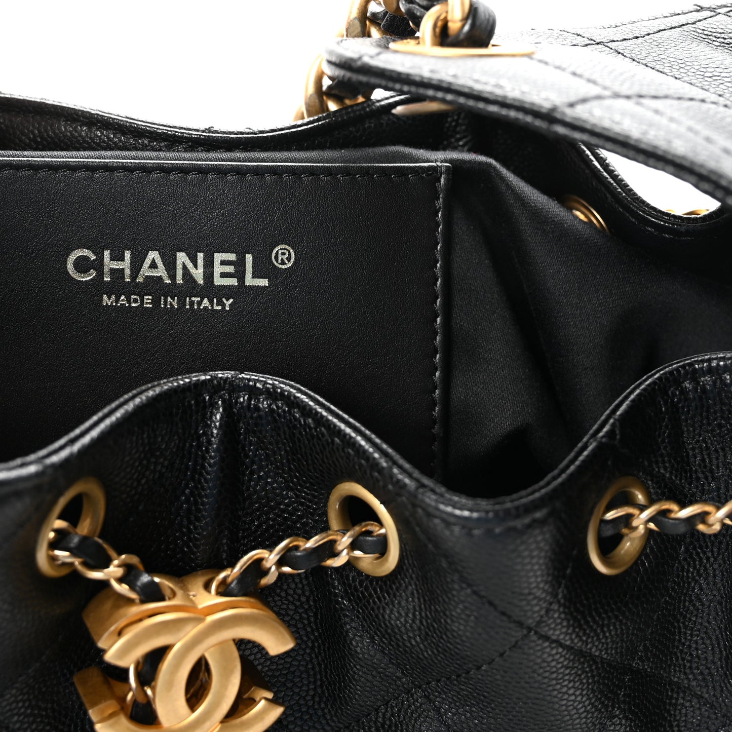 Caviar Quilted Small Chanel 25 Handbag Black