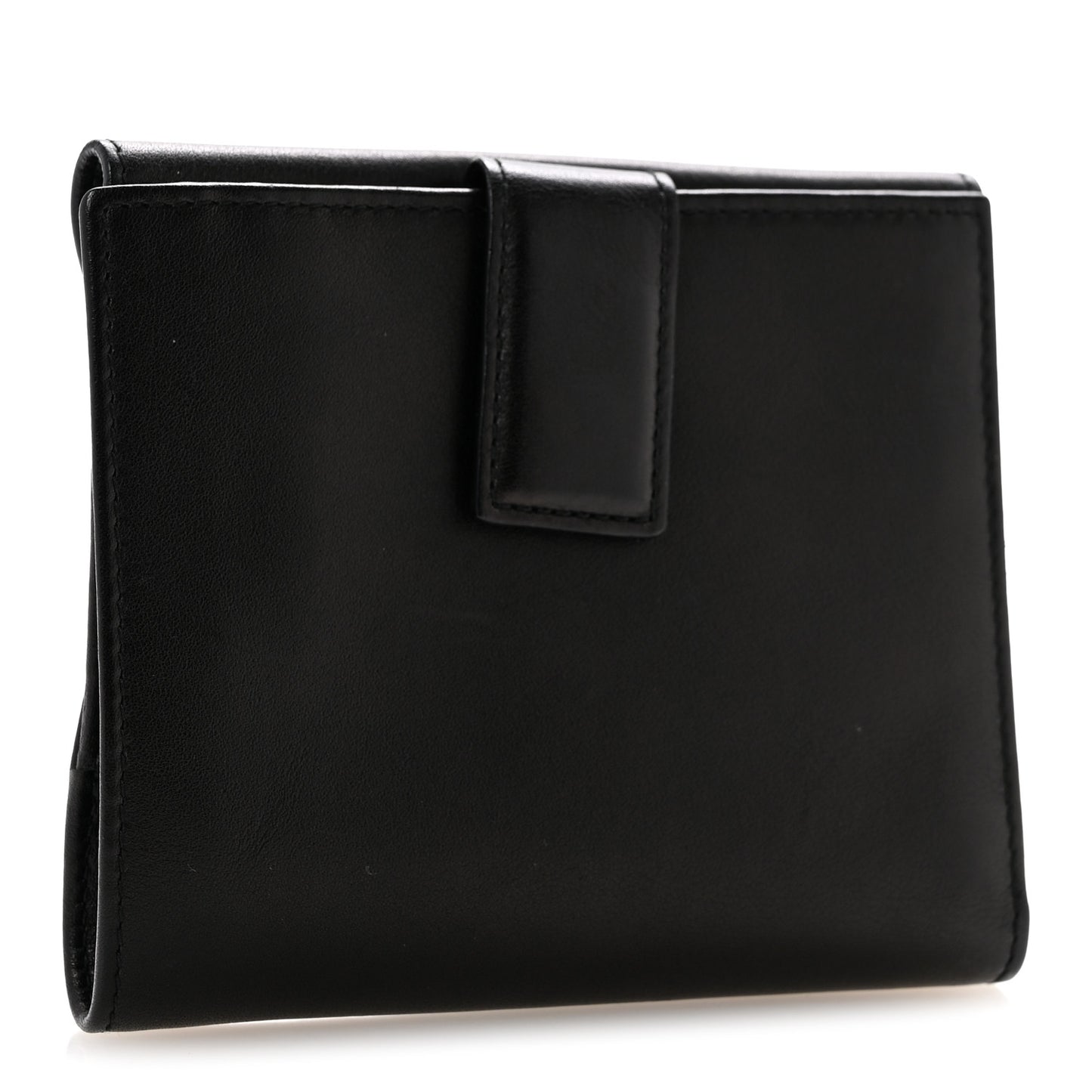 Calfskin Gancini French Wallet Black