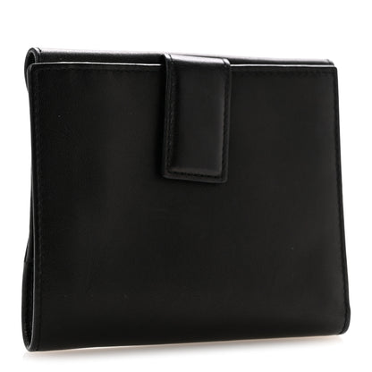 Salvatore Ferragamo Calfskin Gancini French Wallet Black 3 of 12