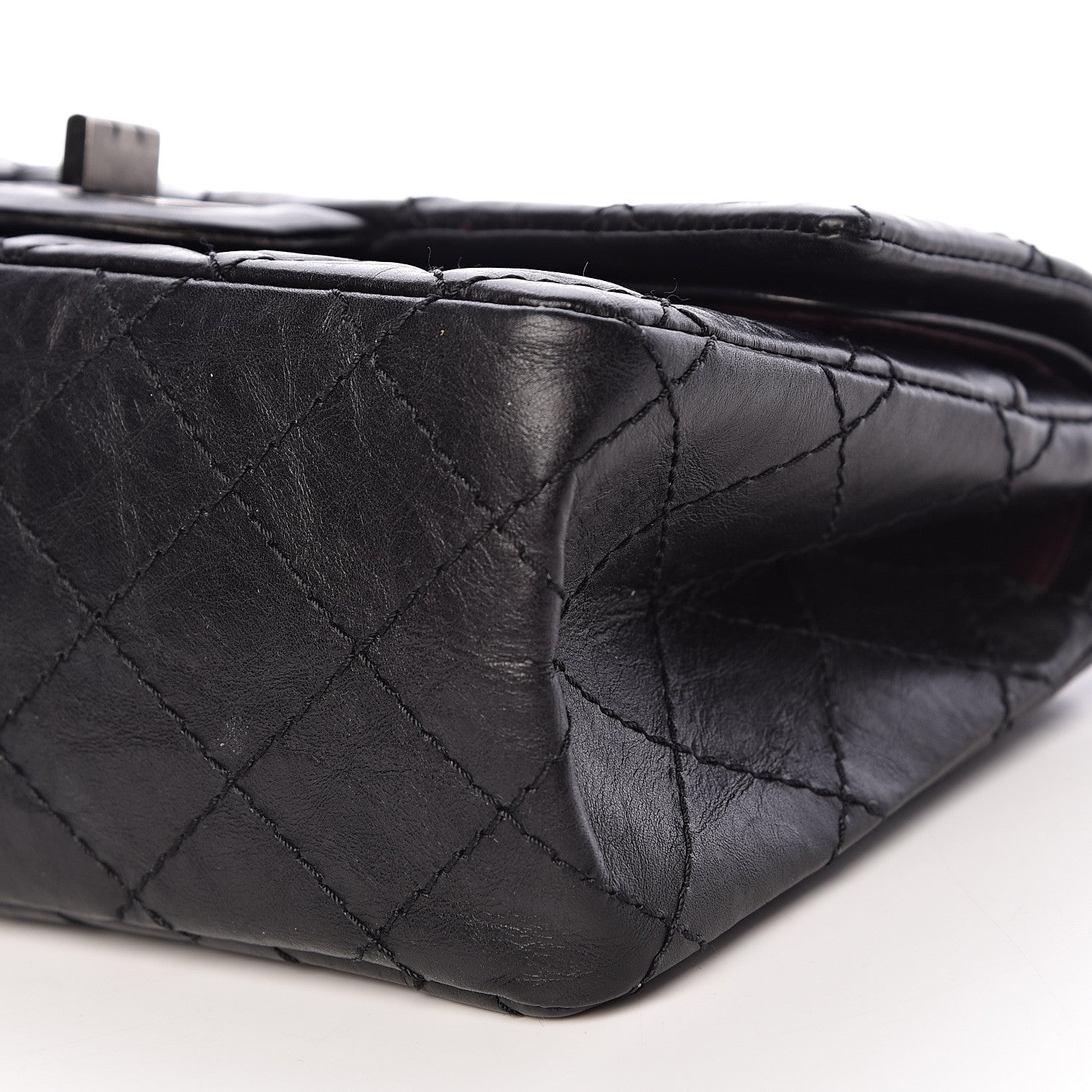 Chanel Aged Calfskin Quilted 2.55 Reissue 224 Flap Black 10 of 13