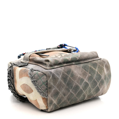 Chanel Graffiti Printed Canvas Medium Backpack Grey 3 of 11