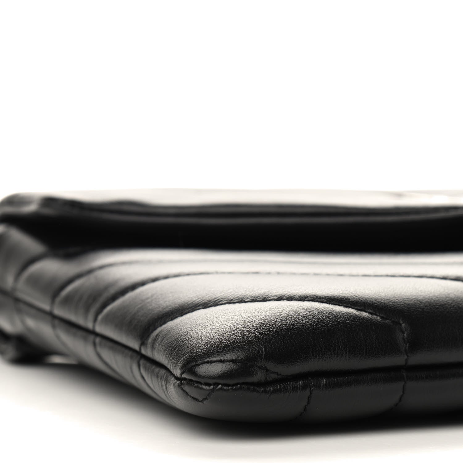 Saint Laurent Calfskin Y Quilted Monogram Loulou Flap Bag Black 8 of 9