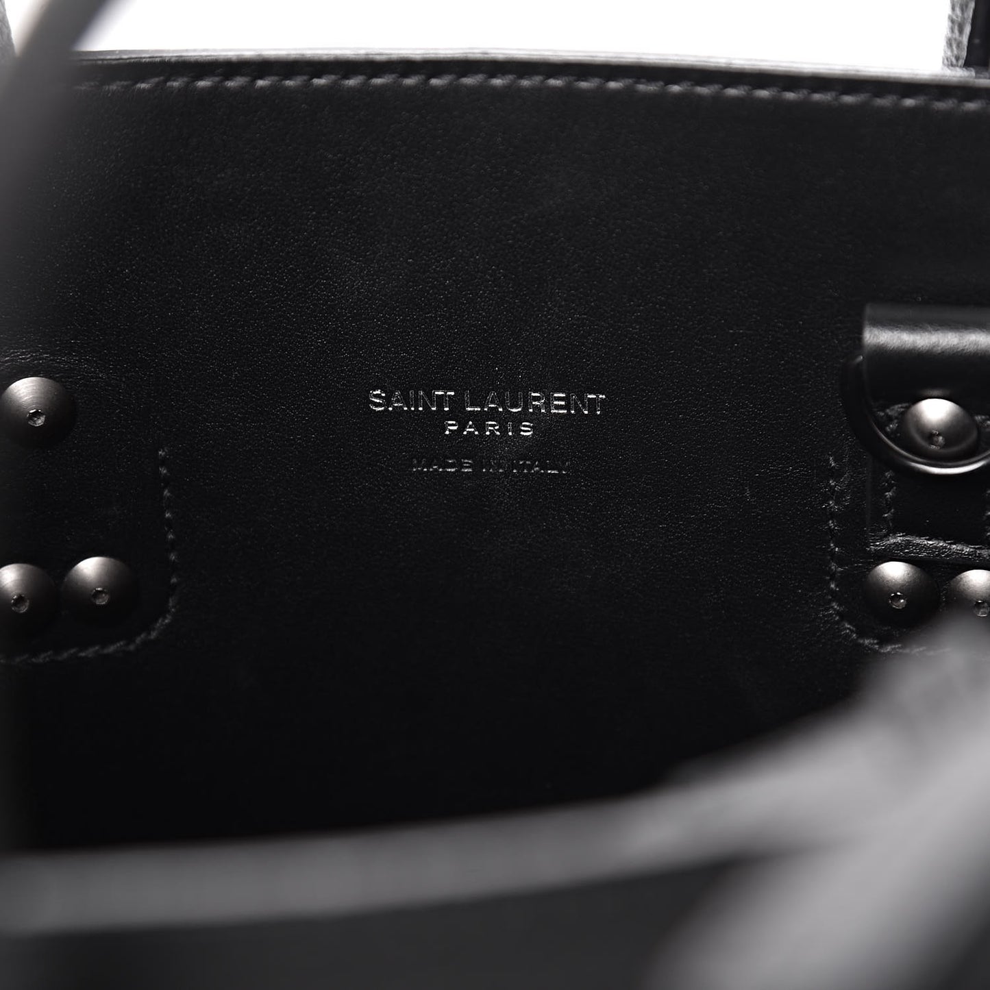 Grained Calfskin Baby Sac De Jour Black