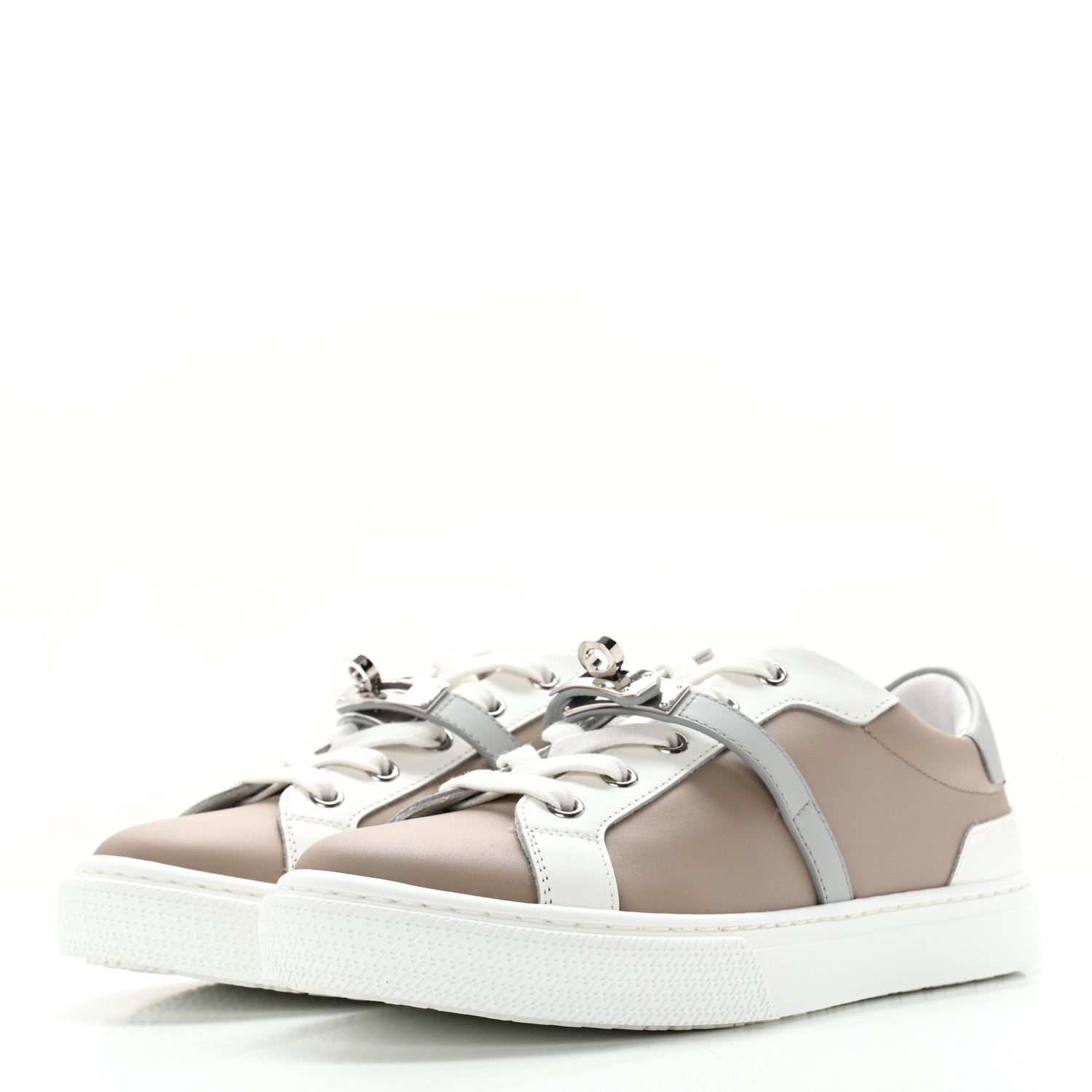 Hermes Calfskin Day Sneakers 36 Multicolore Beige Mastic 3 of 8