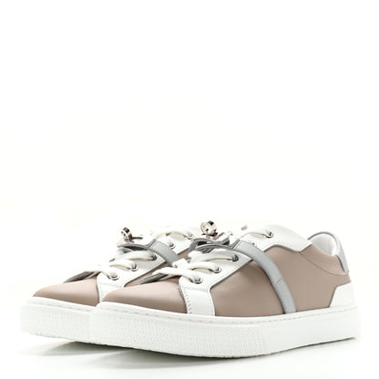 Hermes Calfskin Day Sneakers 36 Multicolore Beige Mastic 3 of 8
