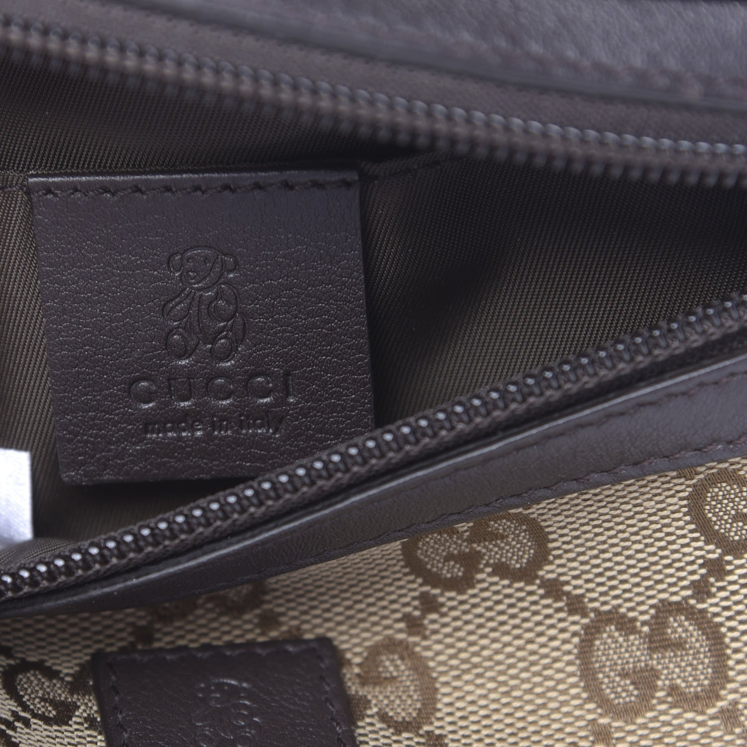 Gucci Canvas Monogram GG Web Belt Bag Brown 6 of 10