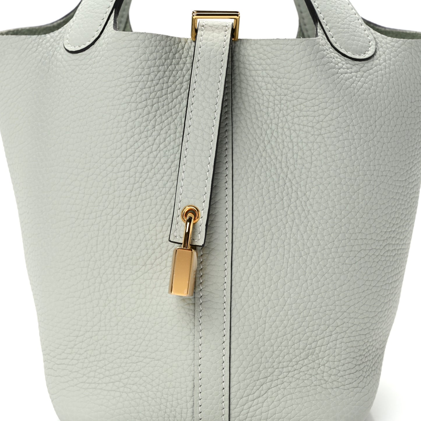 Taurillon Clemence Picotin Lock 18 PM Gris Neve