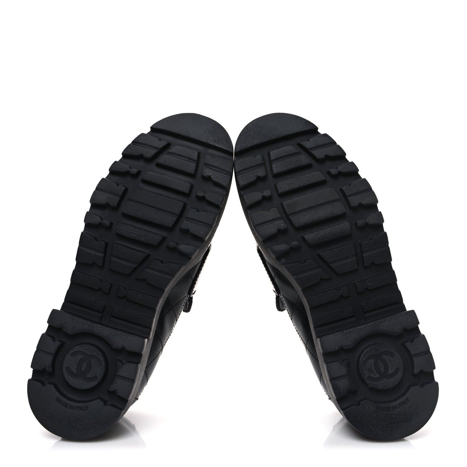 Chanel Calfskin Stitched CC Loafers 37.5 Black 7 of 11
