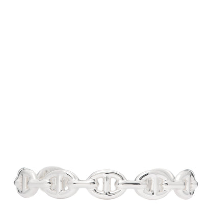 Hermes Sterling Silver MM Chaine d'Ancre Enchainee Cuff Bracelet SH 1 of 5