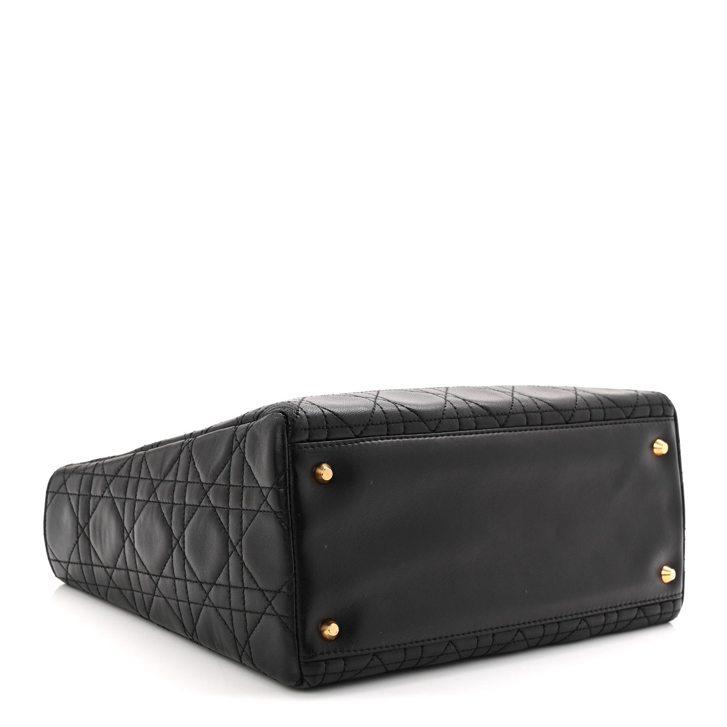 Christian Dior Lambskin Cannage Medium Lady Dior Black 3 of 9
