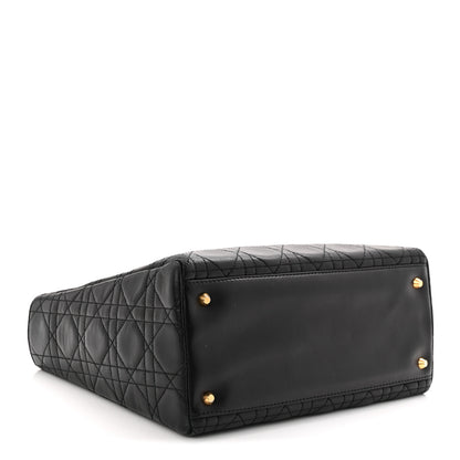 Christian Dior Lambskin Cannage Medium Lady Dior Black 3 of 9