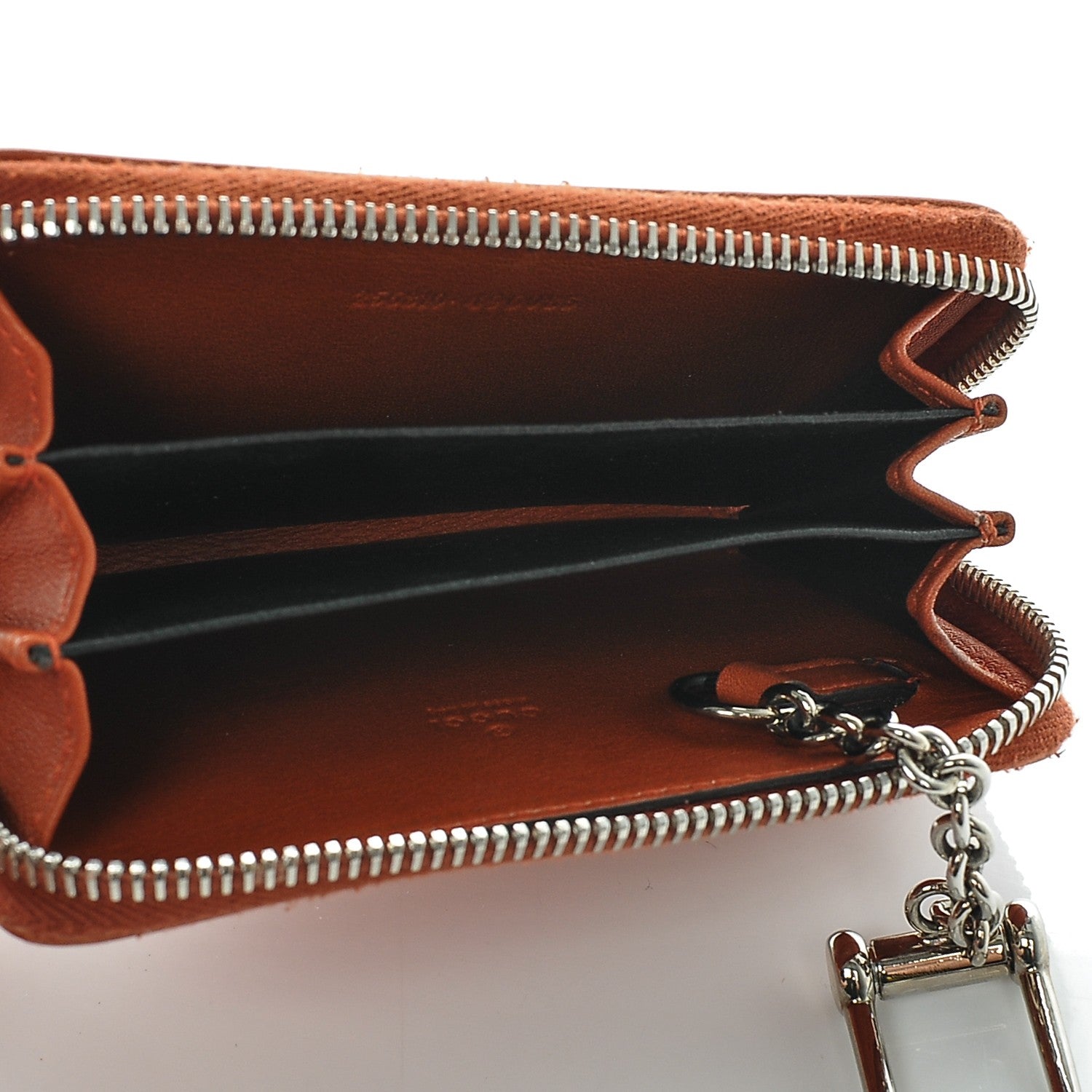 Gucci Microguccissima Zip Around Key Ring Coin Purse Burnt Orange 5 of 7