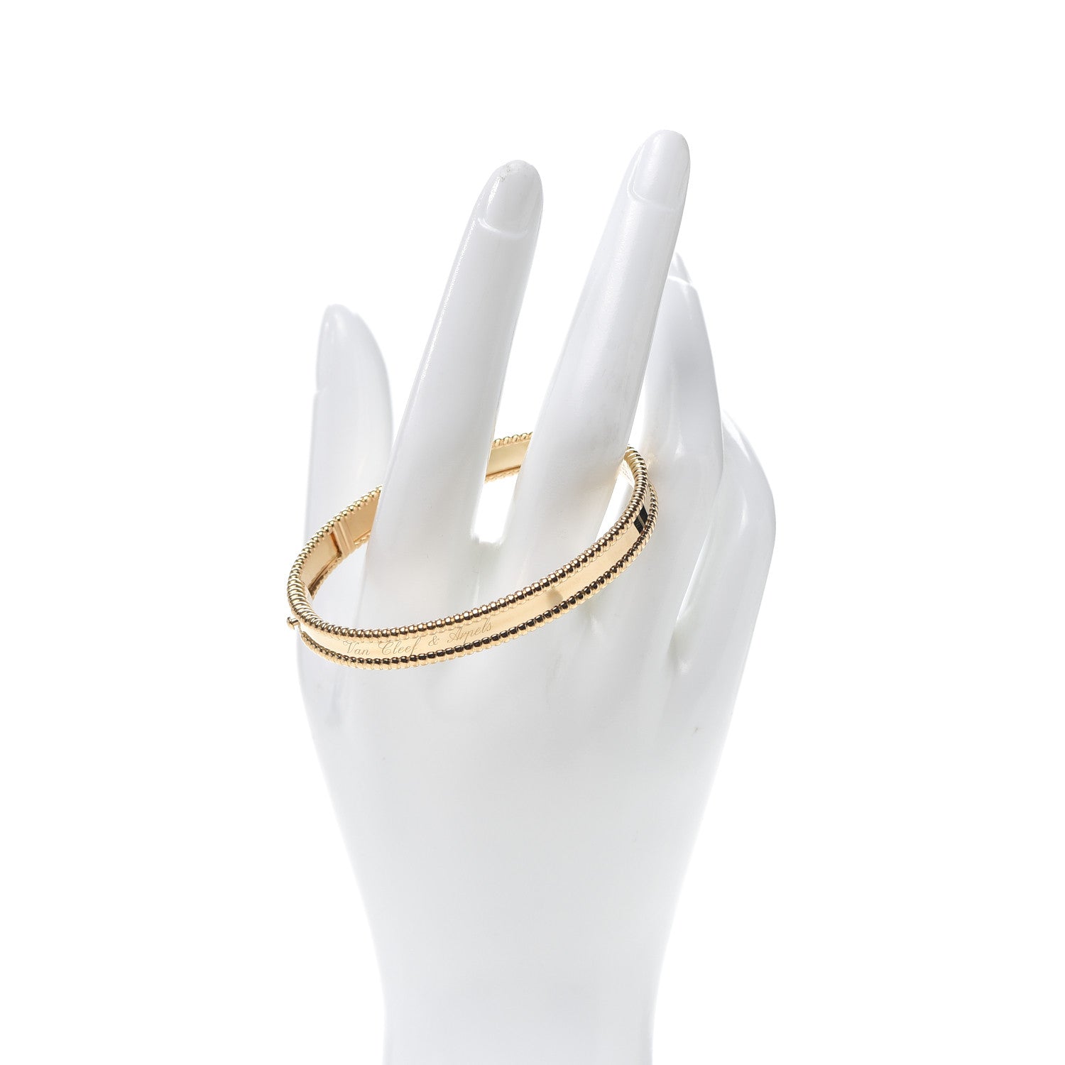 Van Cleef & Arpels 18K Rose Gold Perlee Signature Bangle Bracelet M 2 of 7