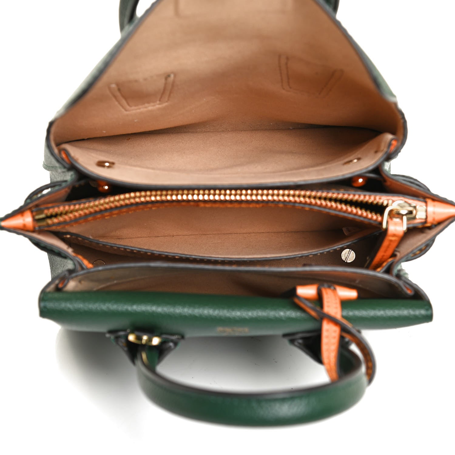 MCM Grained Calfskin Mini Milla Tote Green 5 of 10