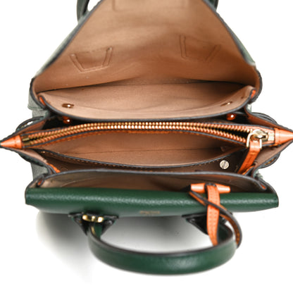 MCM Grained Calfskin Mini Milla Tote Green 5 of 10