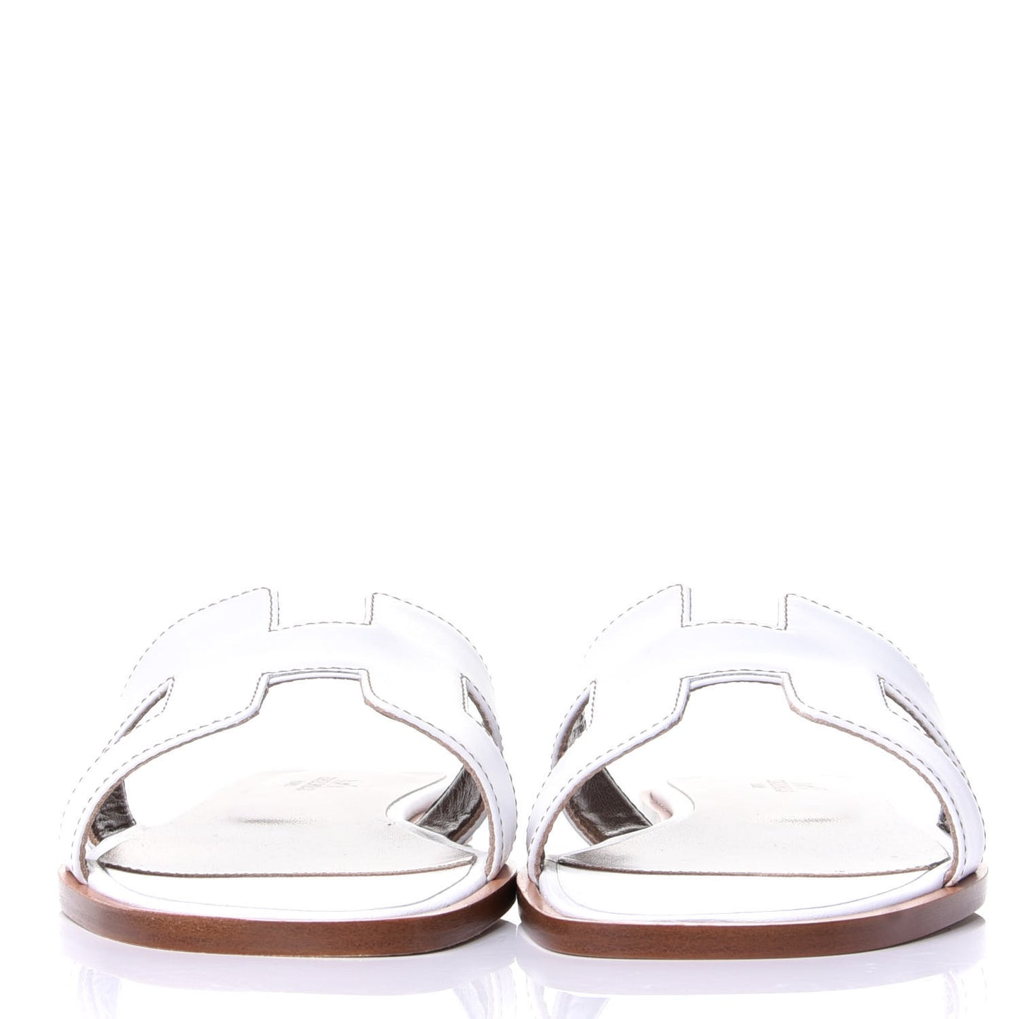Box Calfskin Oran Sandals 37 White