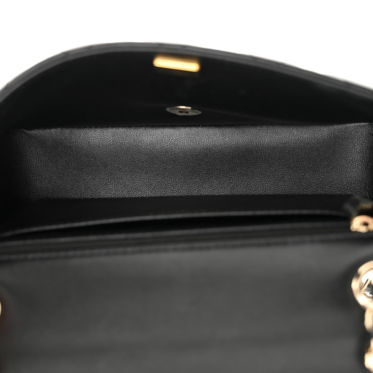 Chanel Lambskin Quilted Resin Graphic Frame Flap Bag Black White 5 of 12
