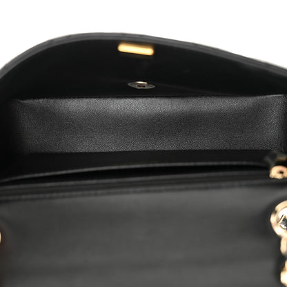 Chanel Lambskin Quilted Resin Graphic Frame Flap Bag Black White 5 of 12