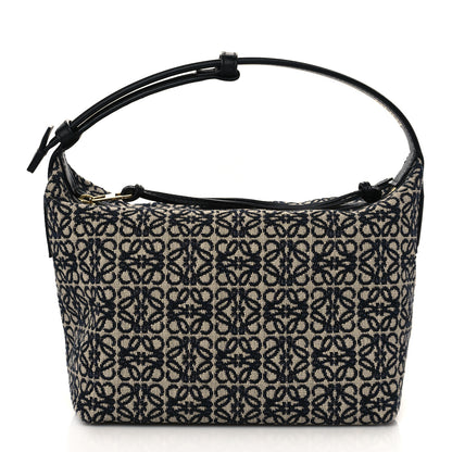 Loewe Jacquard Anagram Calfskin Small Cubi Bag Navy Black 1 of 6
