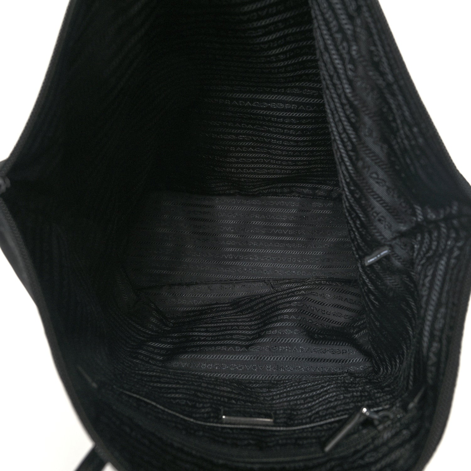 Prada Tessuto Nylon Saffiano Tote Black 5 of 9