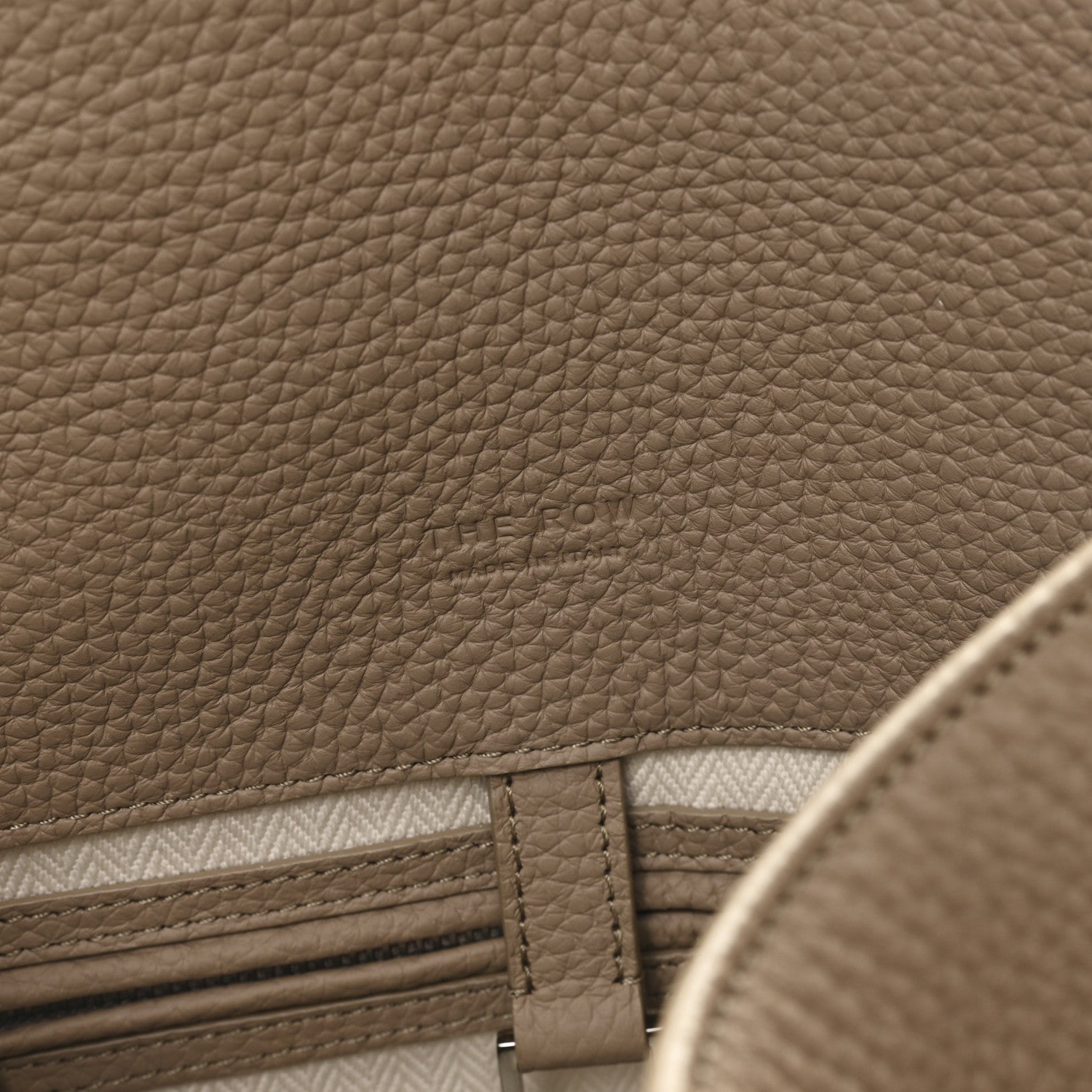 The Row Matte Grained Calfskin Soft Margaux 15 Dark Taupe Dark Taupe 5 of 8