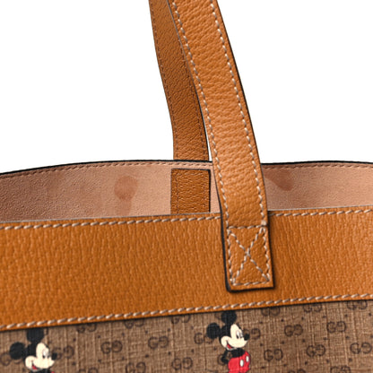 Gucci X DISNEY Mini Vintage GG Supreme Monogram Mickey Mouse Large Shopping Tote Beige Vintage Sun Oil 14 of 14