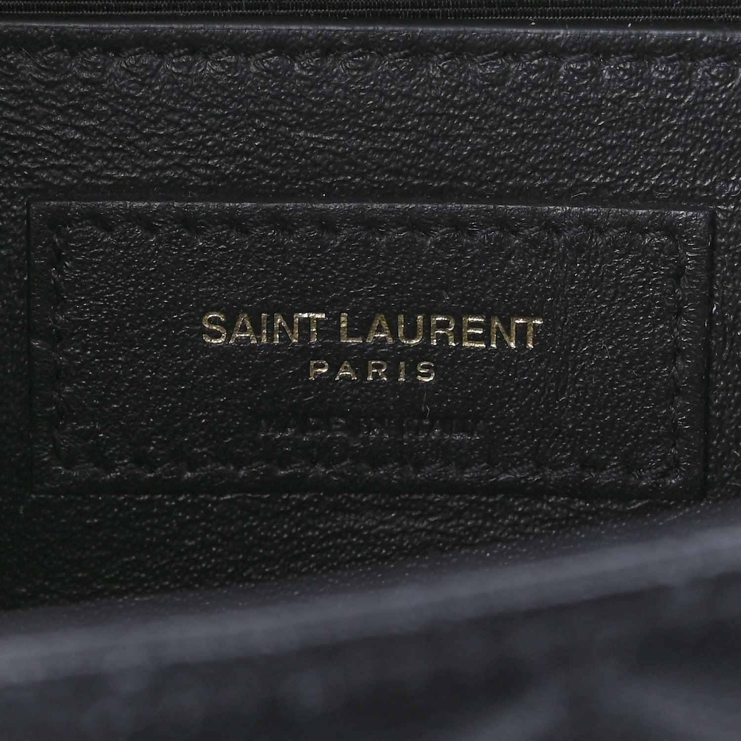 Saint Laurent Grain De Poudre Textured Mixed Matelasse Triquilt Medium Monogram Satchel Black 7 of 11