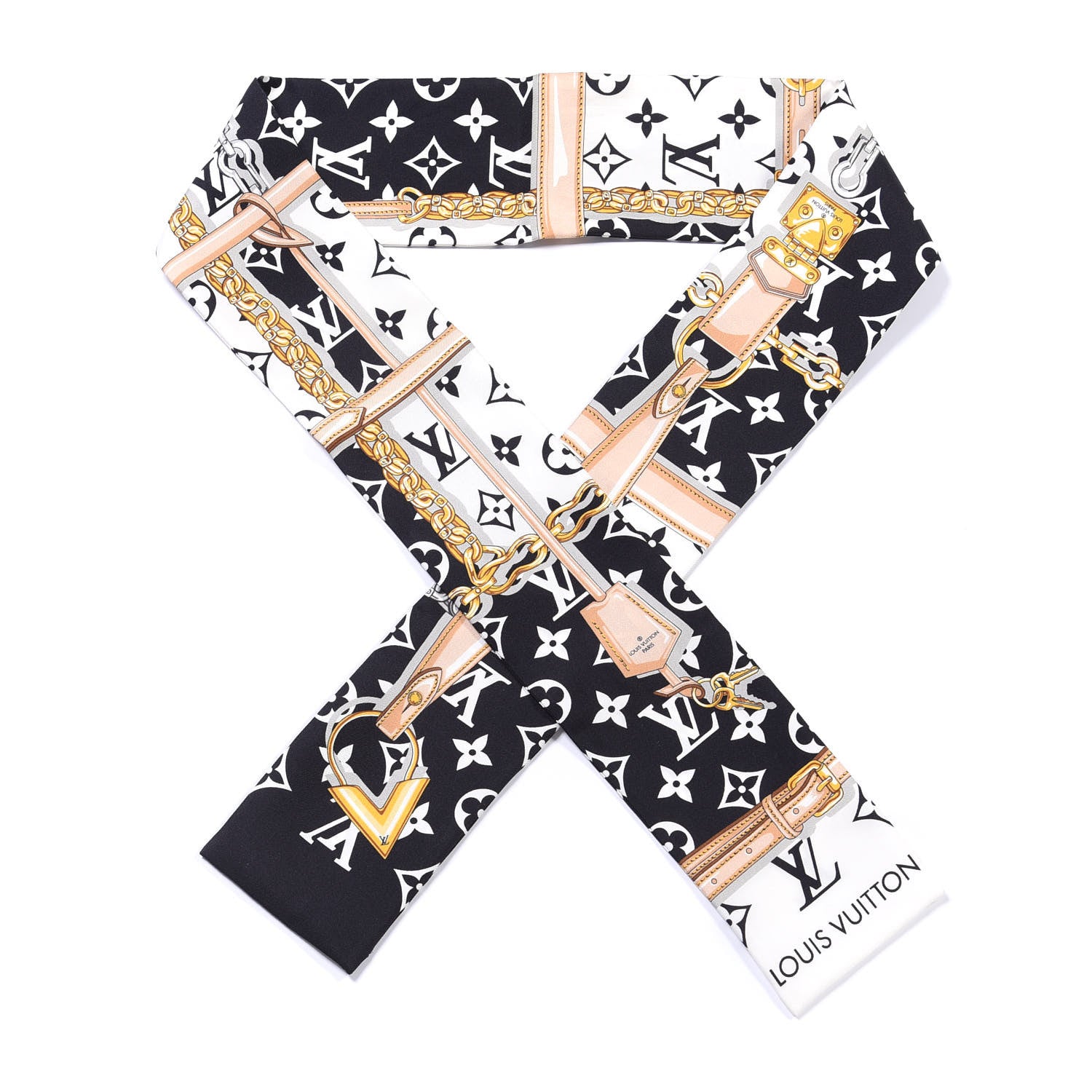 Louis Vuitton Silk Monogram Confidential Bandeau Black 1 of 3