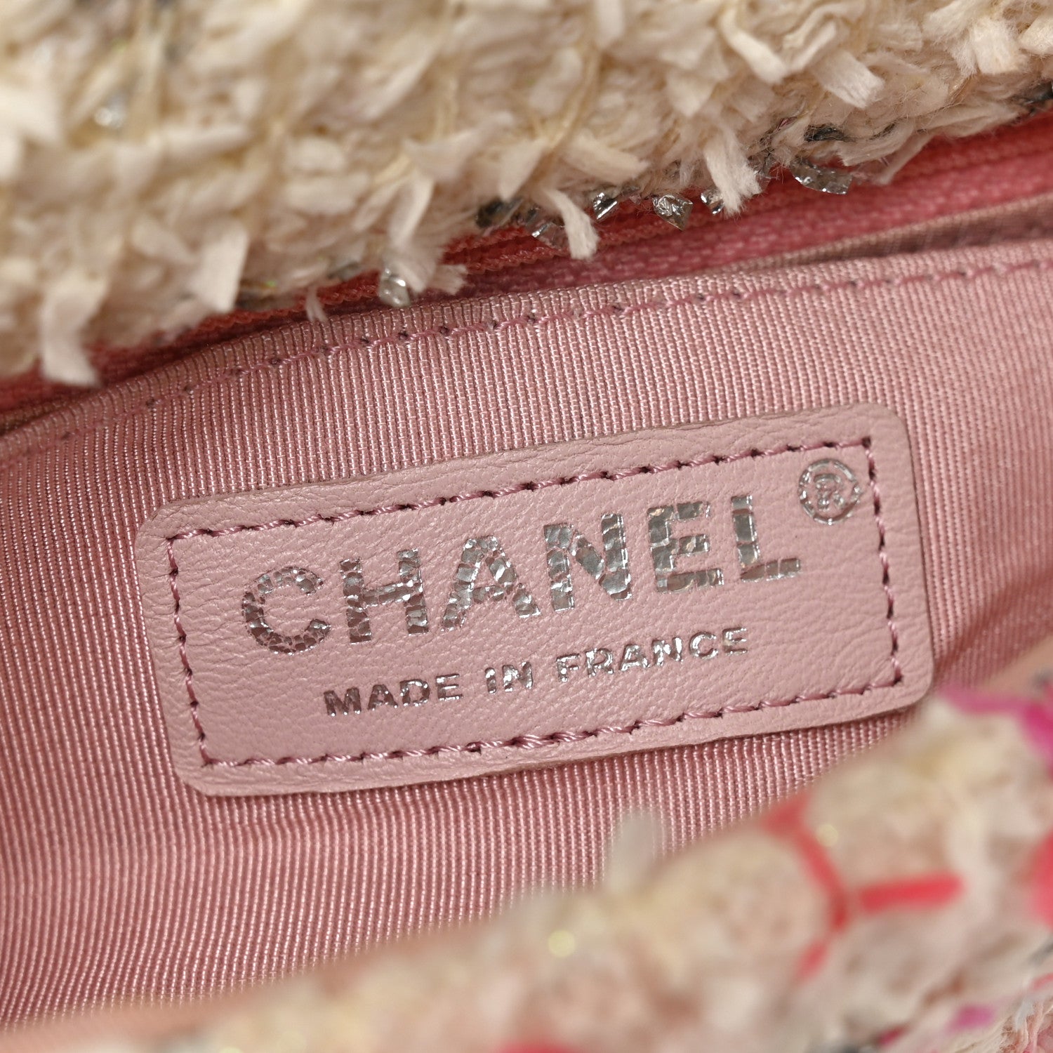 Chanel Tweed Quilted Mini Rectangular Flap Light Pink Silver Blue 7 of 10