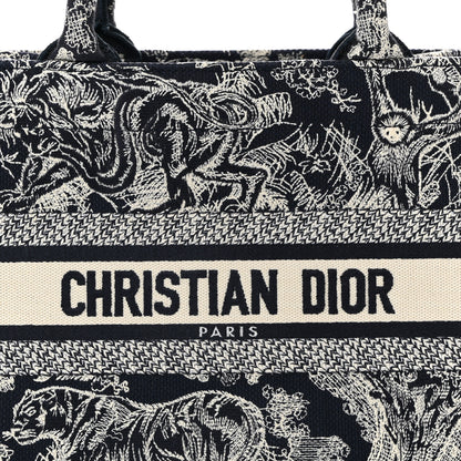 Christian Dior Canvas Embroidered Small Dioriviera Toile De Jouy Book Tote Blue 8 of 11