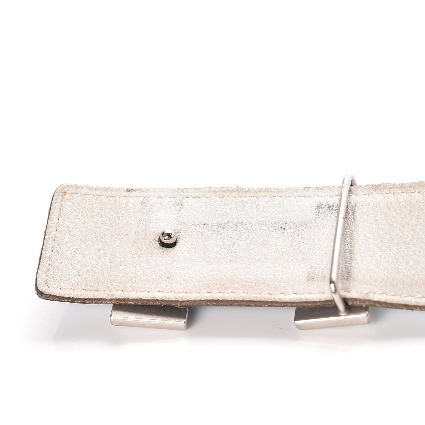 Swift Epsom 32mm H Belt 85 White Blue Jean