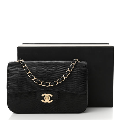 Chanel Lizard Mini Rectangular Flap Black 13 of 13