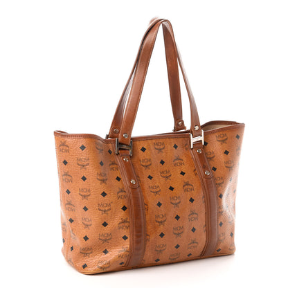 MCM Visetos Shopping Tote Cognac 3 of 12