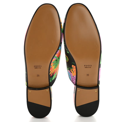 Gucci X KEN SCOTT Canvas Infinity Jenni Women's Princetown Slippers 39 Black Pink 6 of 11