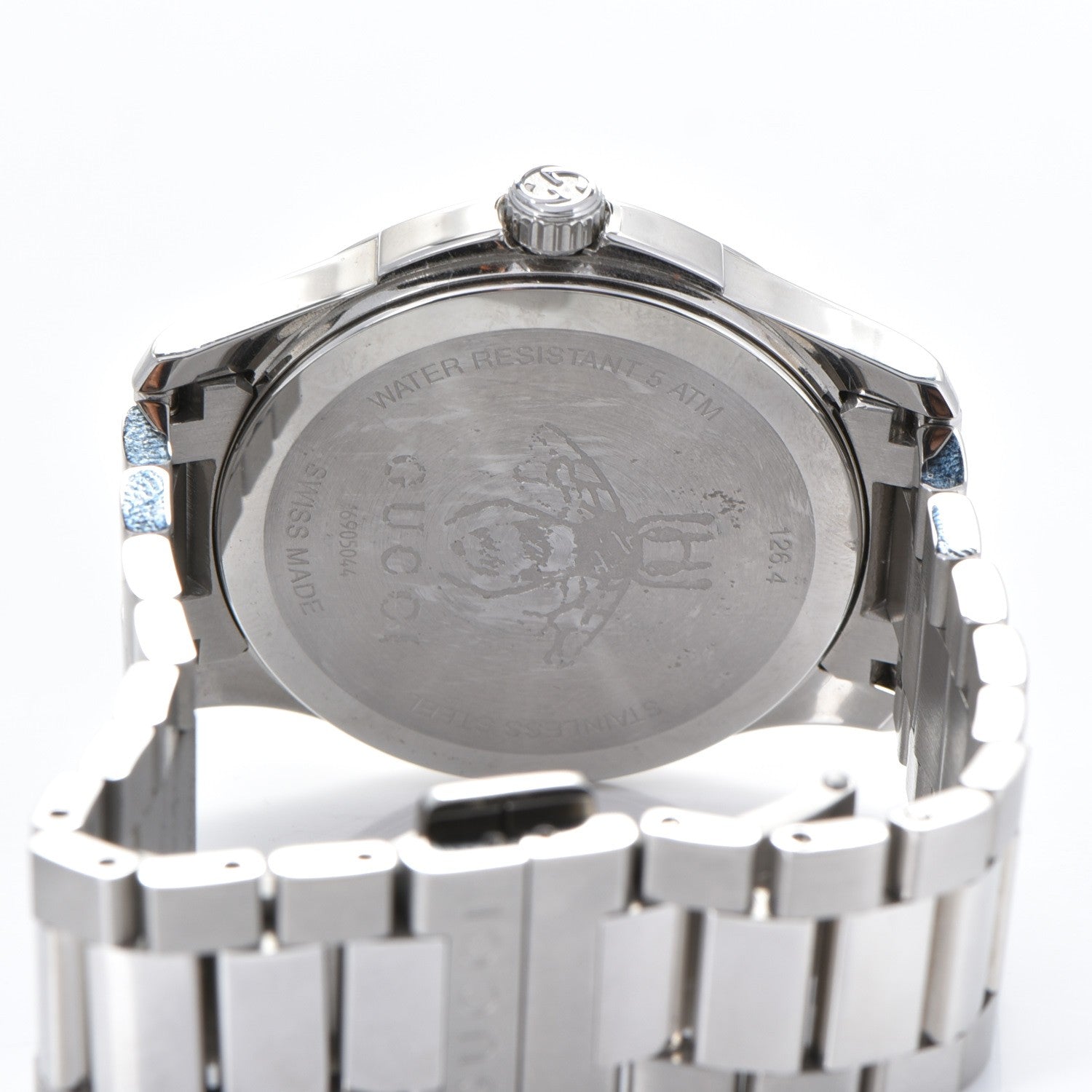 Gucci Stainless Steel 38mm G-Timeless Charm Quartz Watch Black 6 of 9