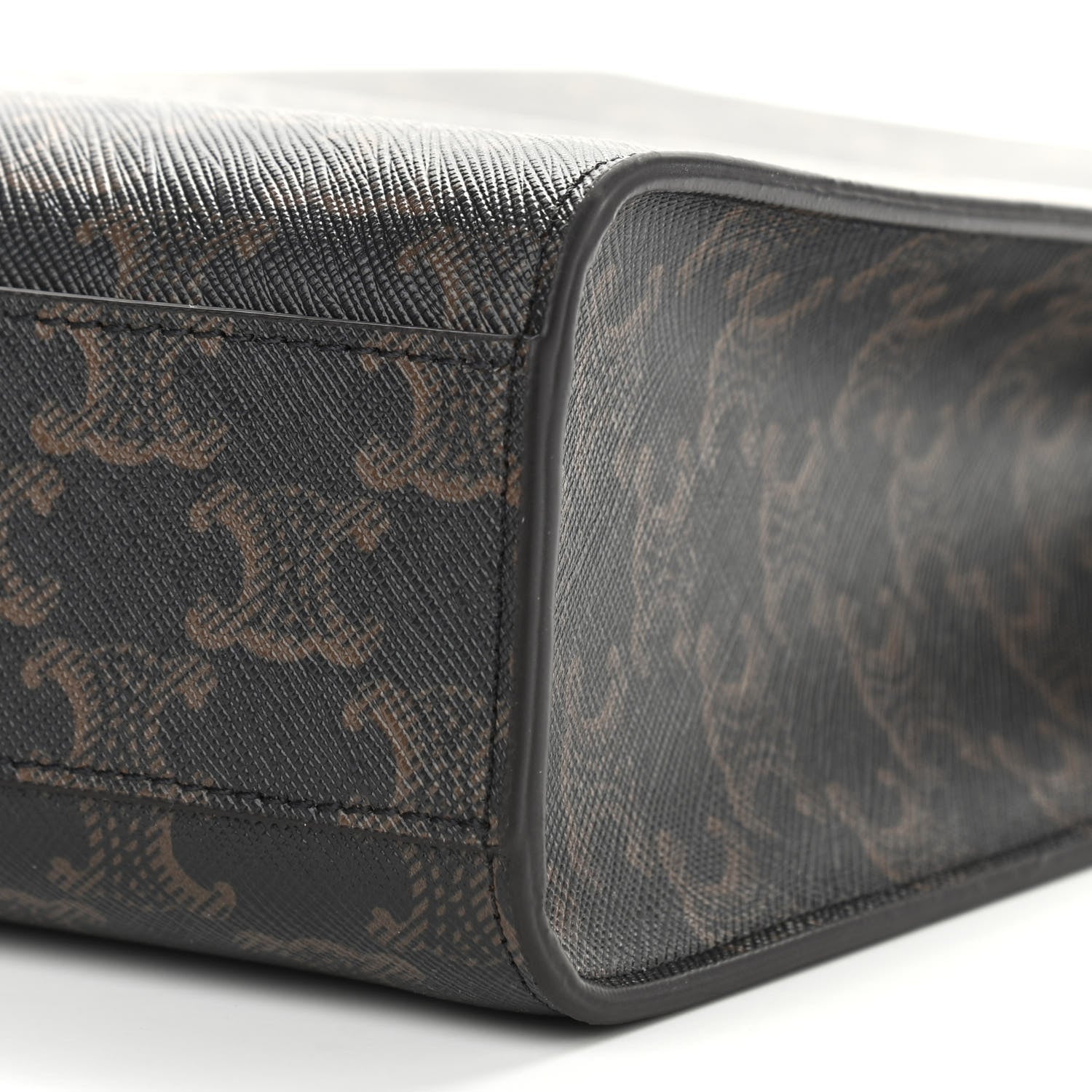 Celine Triomphe Canvas Calfskin Small Vertical Cabas Tan 9 of 9