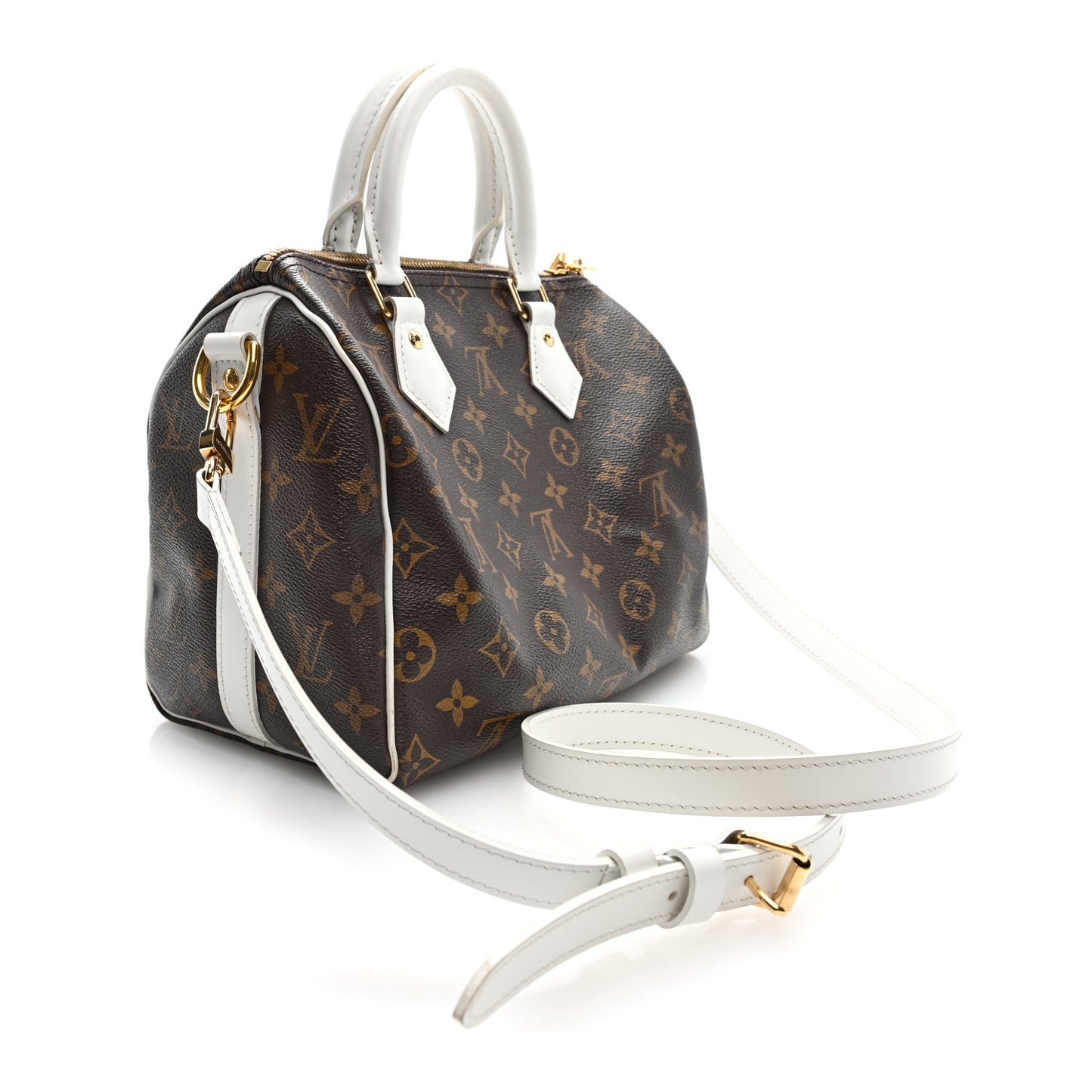 Monogram LV Match Speedy Bandouliere 25 White