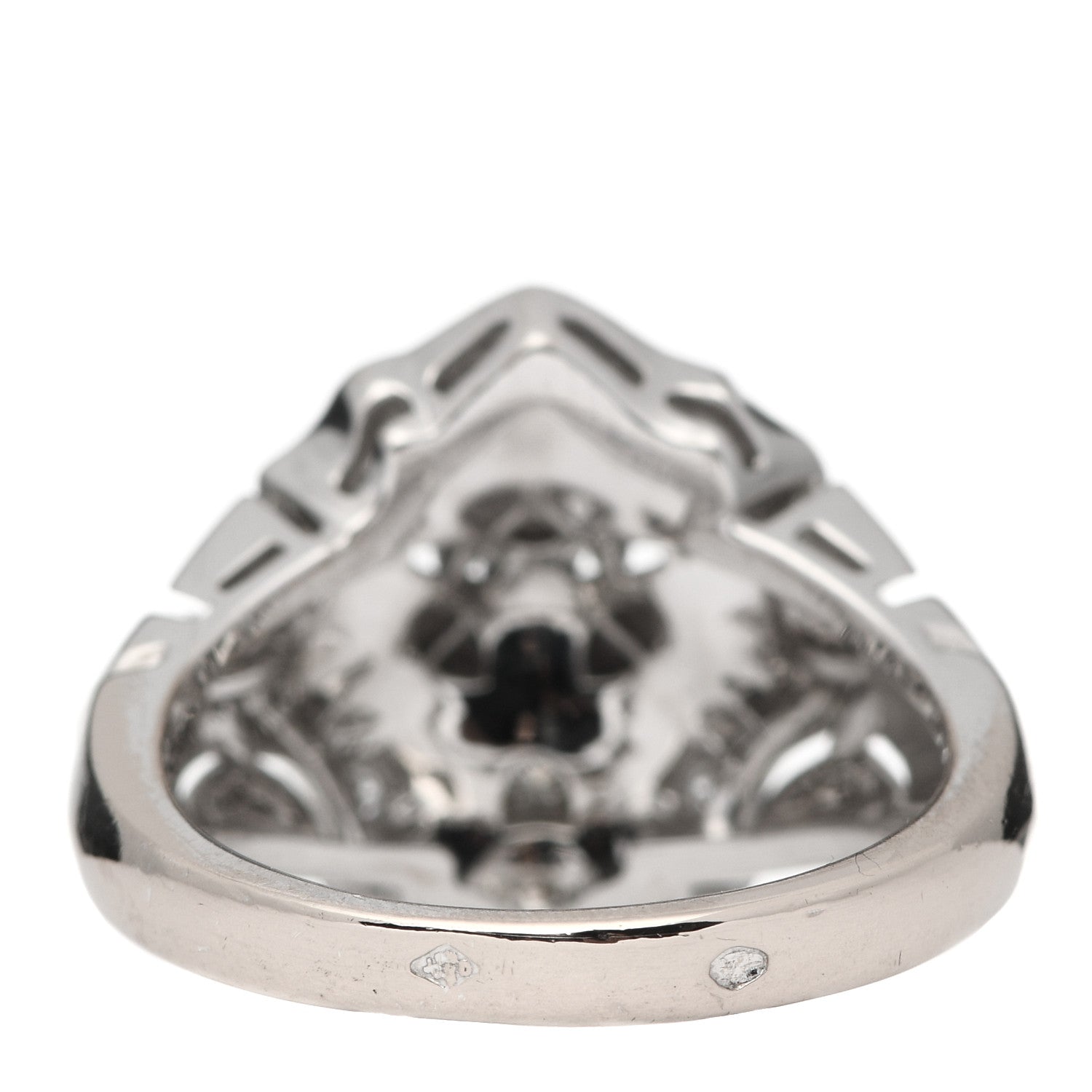 Chanel 18K White Gold Diamond Sous Le Signe Du Lion Ring 54 7 7 of 16