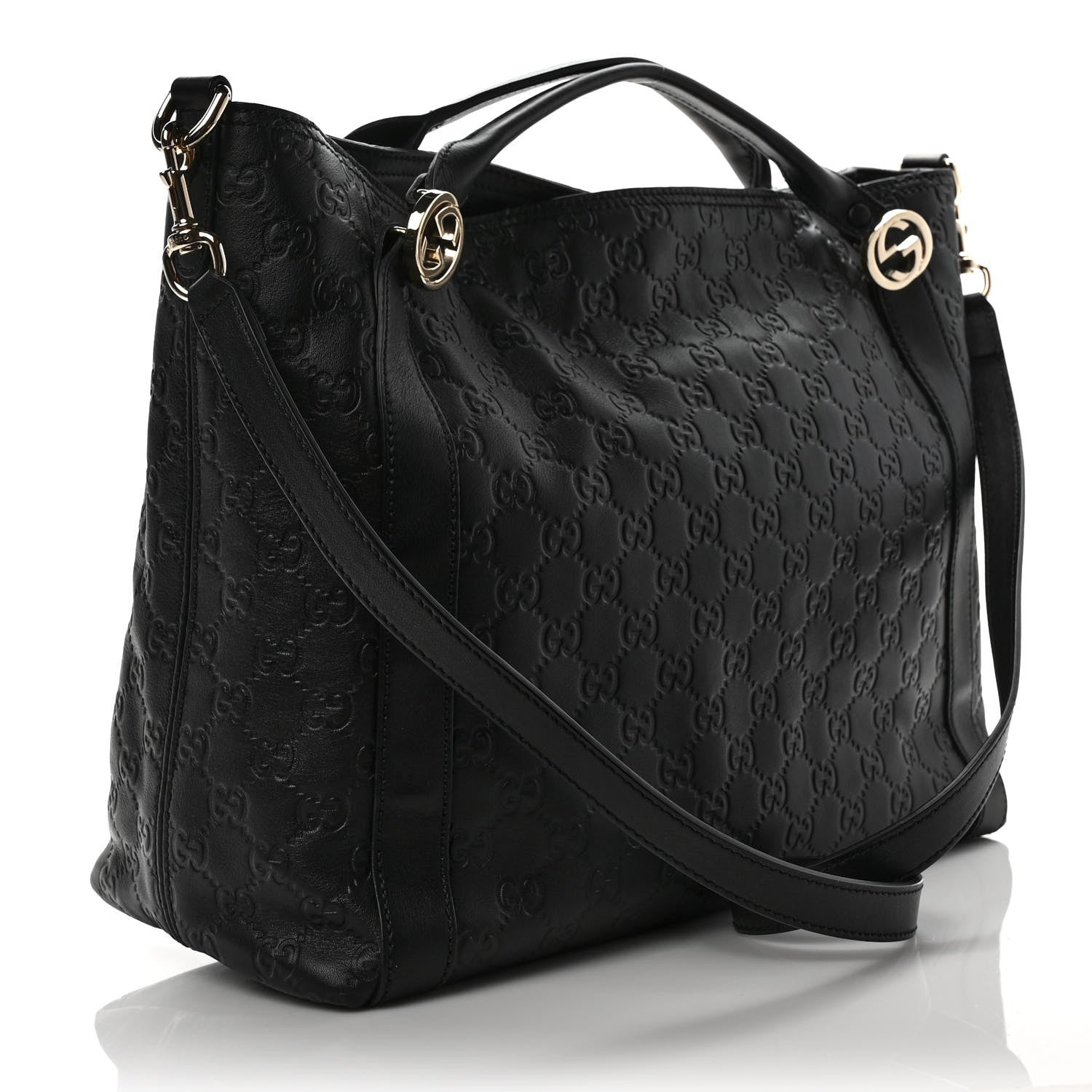 Gucci Guccissima Medium Miss GG Top Handle Bag Black 3 of 8