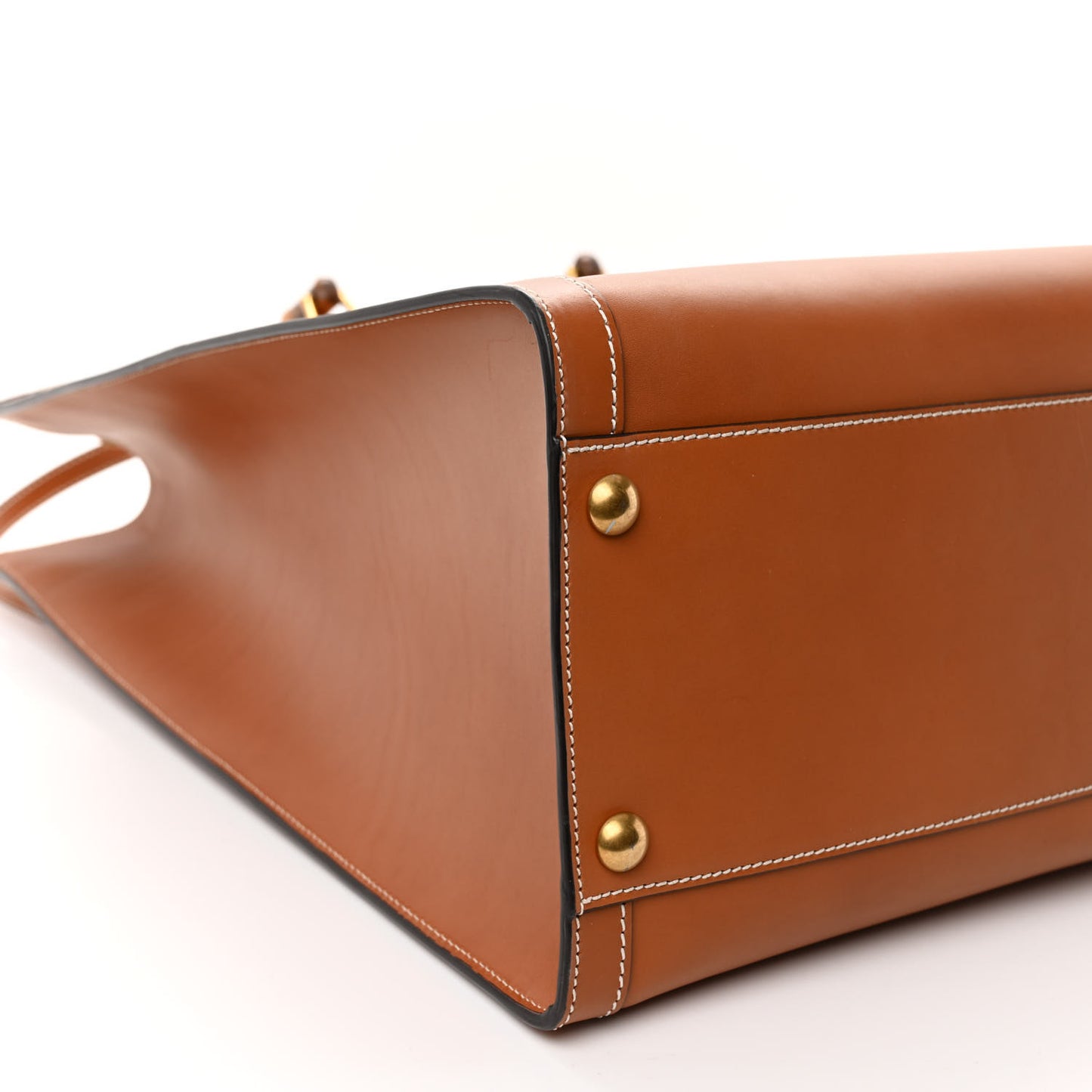 Calfskin Studded Maxi Diana Tote Bag Cuir