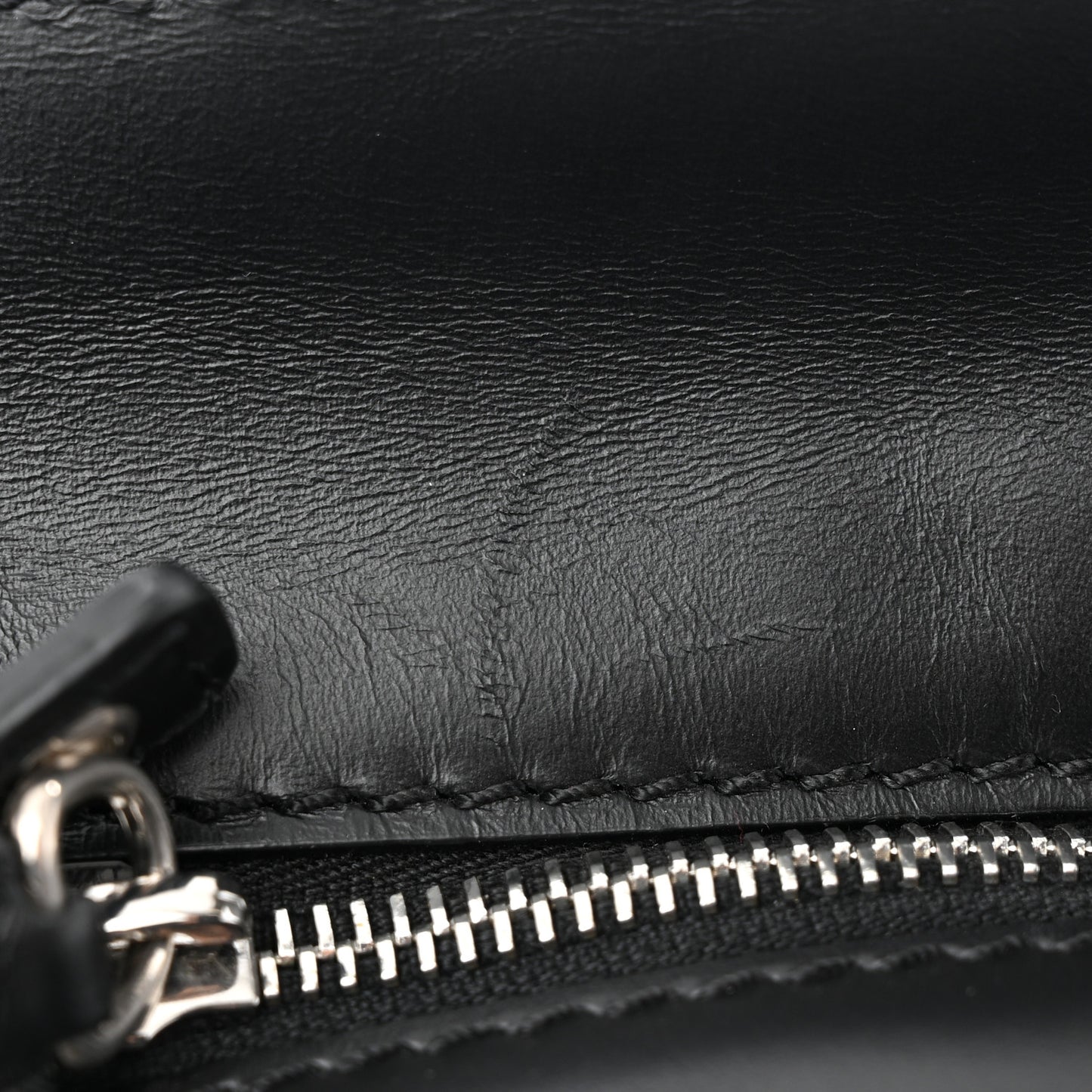 Calfskin Crocodile Embossed Small Skull Padlock Zip Around Tote White Black