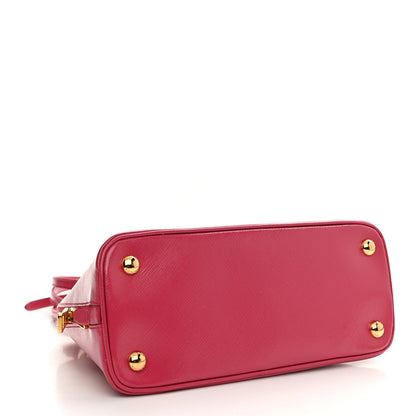 Prada Saffiano Vernice Small Promenade Tote Peonia 4 of 16