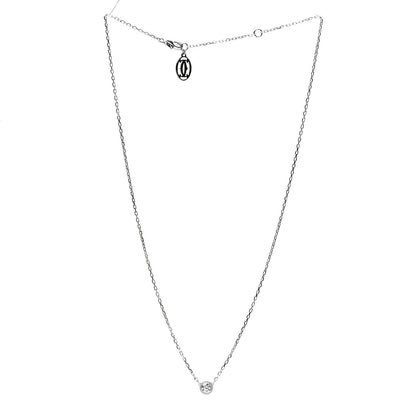 Cartier 18K White Gold Diamond LM D'Amour Pendant Necklace 4 of 5