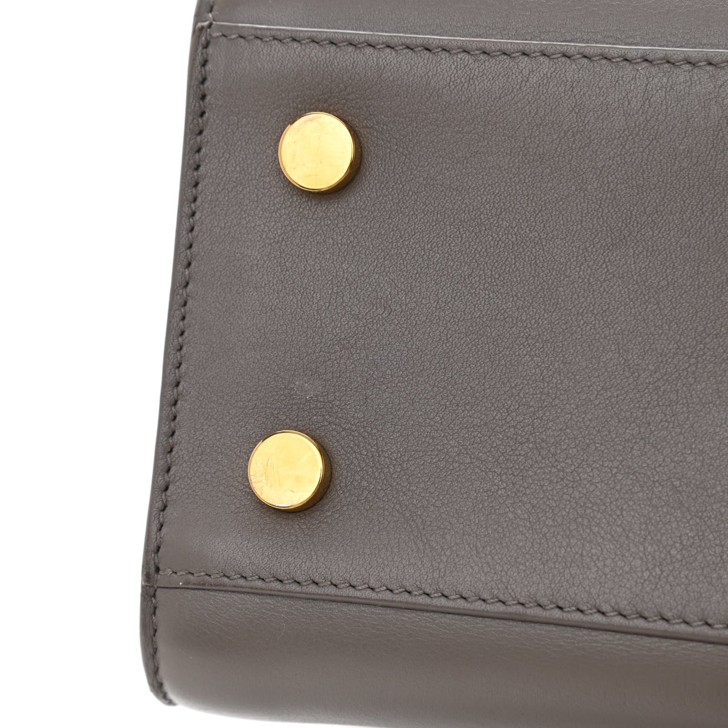 Grained Calfskin Baby Sac De Jour Fog