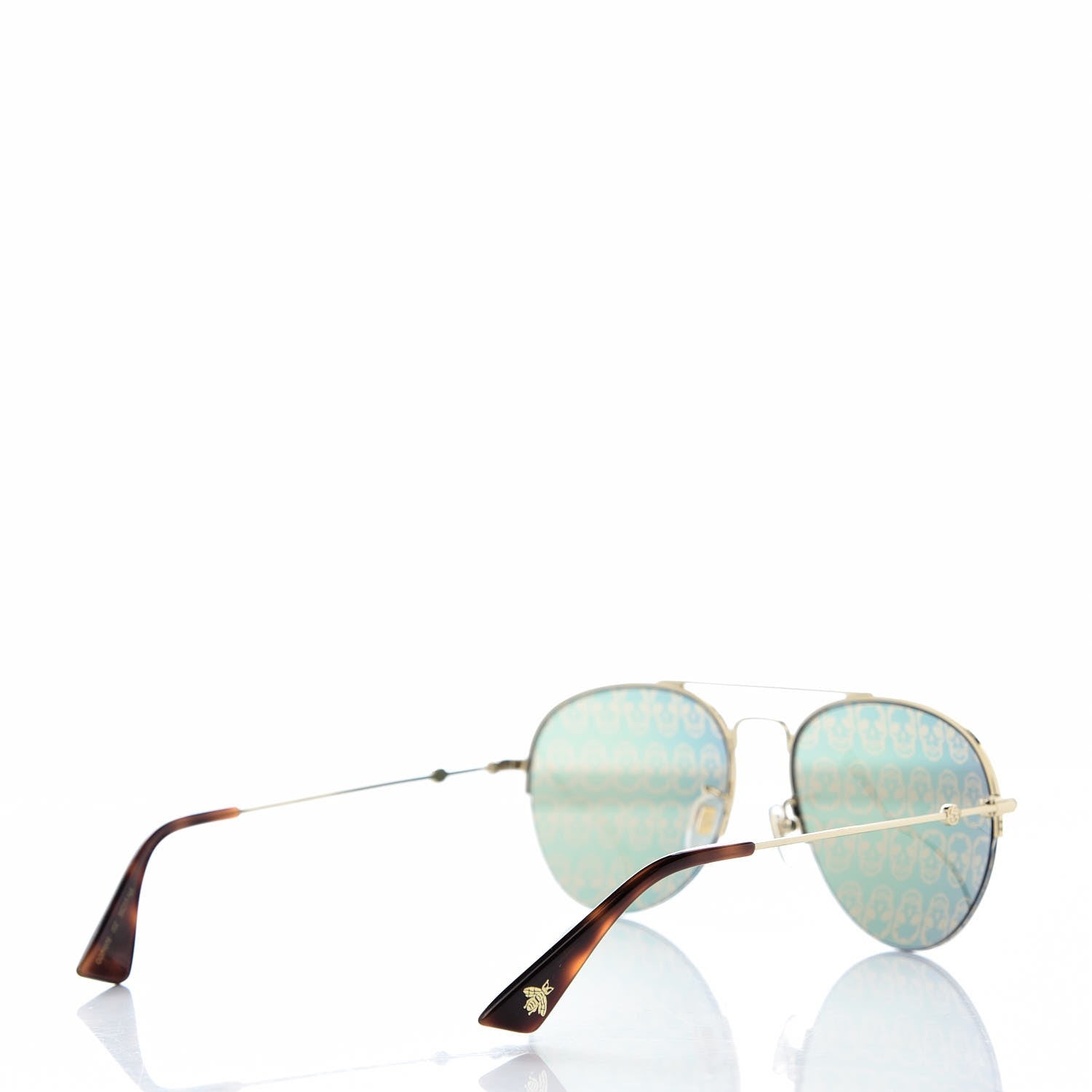 Gucci Aviator Sunglasses GG0107/S Gold Orange 4 of 8