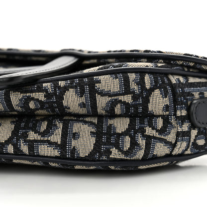 Christian Dior Oblique Mini Saddle Bag Blue 10 of 11