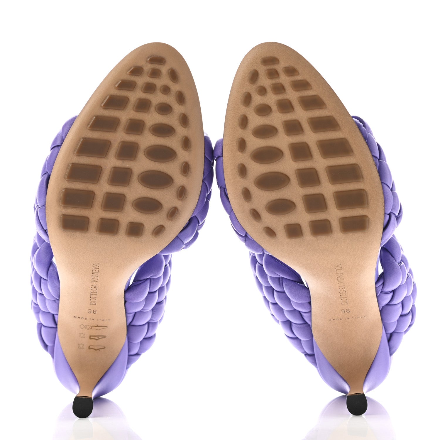 Bottega Veneta Nappa Twisted Padded Intrecciato Curve Slide Sandals 36 Purple 5 of 7