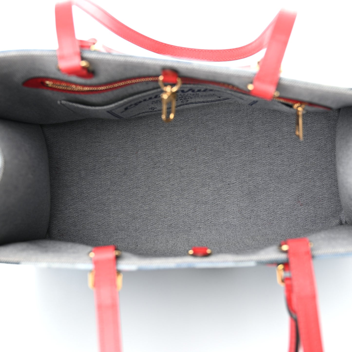 Denim Damier Monogram Onthego Blue Rouge