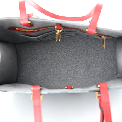 Louis Vuitton Denim Damier Monogram Onthego Blue Rouge 5 of 12